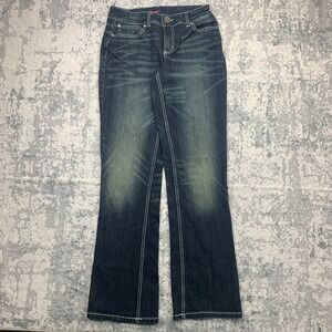 Wrangler Jeans Womens 9x34 Blue Premium Patch Mae Jeweled‎ Denim Actual 28x33